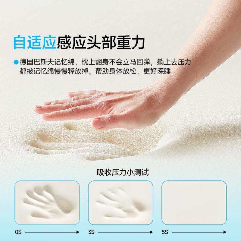 慢回弹记忆棉枕头护颈椎助睡眠专用果冻pro不塌陷柔软舒适透气,淘宝优惠券,粉丝福利购,淘宝优惠卷