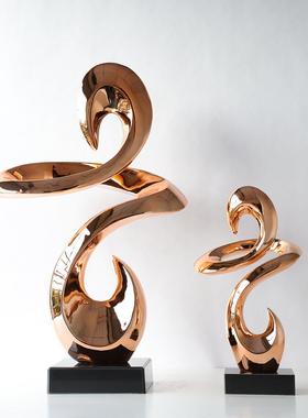 创大意BJ0348抽象玄关摆件落地酒店大视柜艺术雕塑客厅堂高档电型