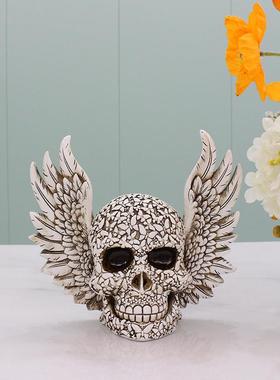 马逊跨亚境翅膀骷髅头挂件创意树脂工挂骨艺品件万圣HG22WSH节头