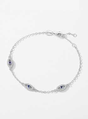 雅影恶魔之眼系列S925纯银手链女