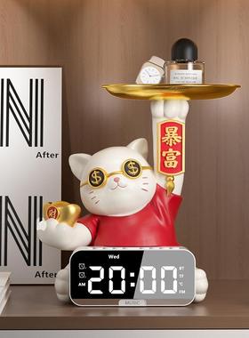 招财猫摆件开业礼物二维码前台