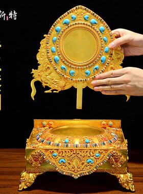 热销释迦牟尼佛龛底座家用黄财神供奉台阿弥陀佛加高佛台摆件