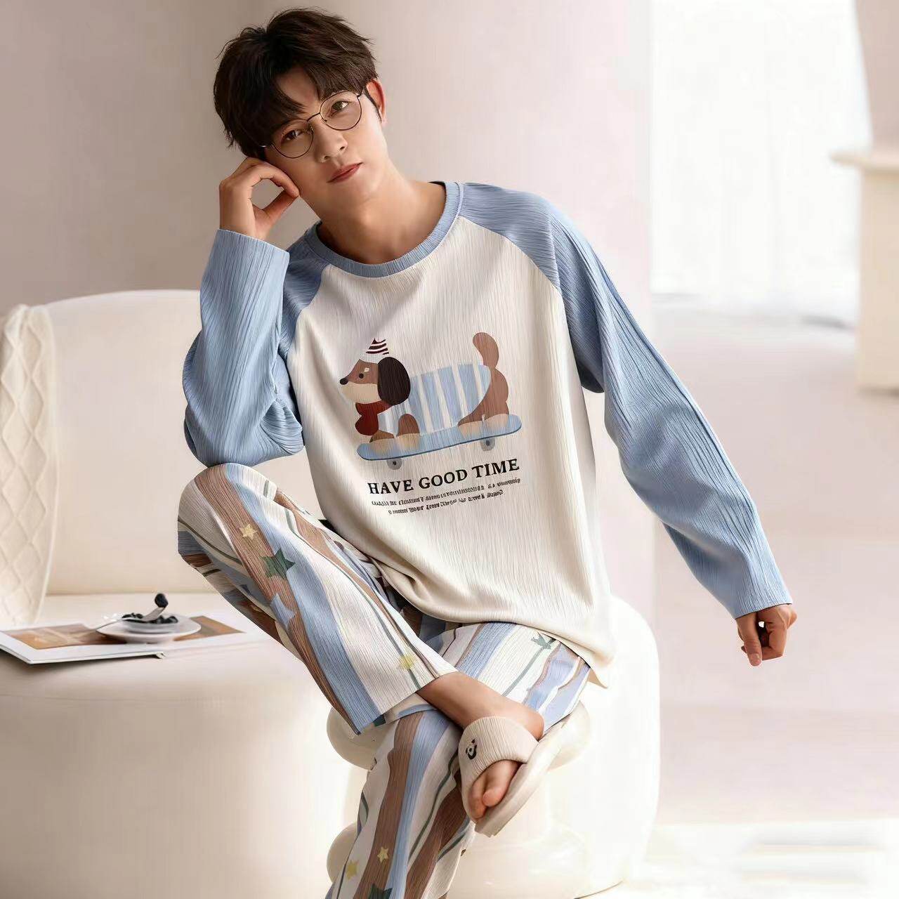 新中式国风云朵棉睡衣套装