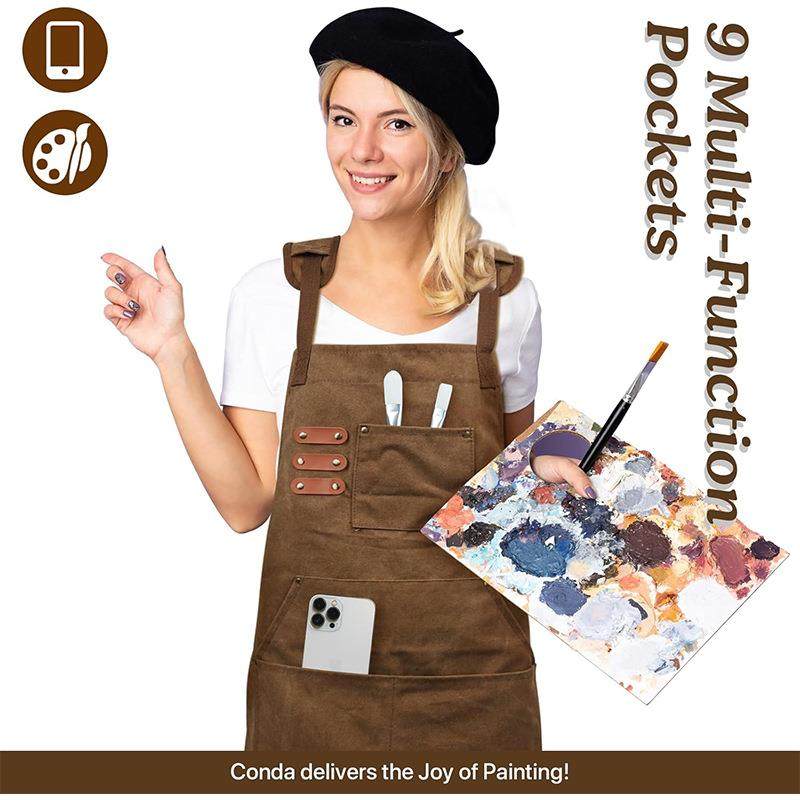 亚马逊跨境厚帆加布防水围裙园多口袋木978电工烧烤师艺工作服印l,淘宝优惠券,粉丝福利购,淘宝优惠卷