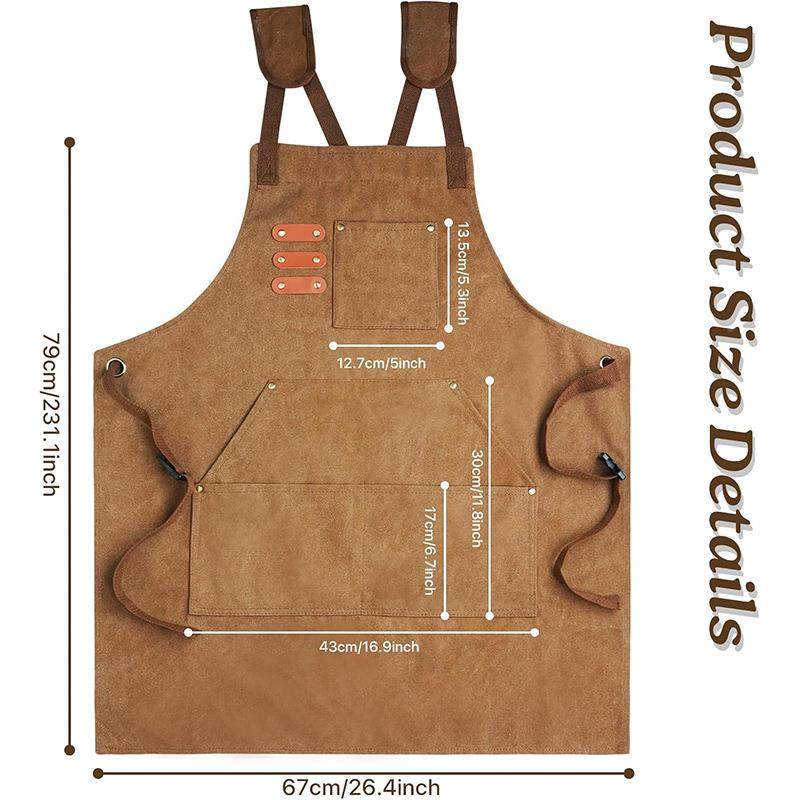 亚马逊跨境厚帆加布防水围裙园多口袋木978电工烧烤师艺工作服印l,淘宝优惠券,粉丝福利购,淘宝优惠卷