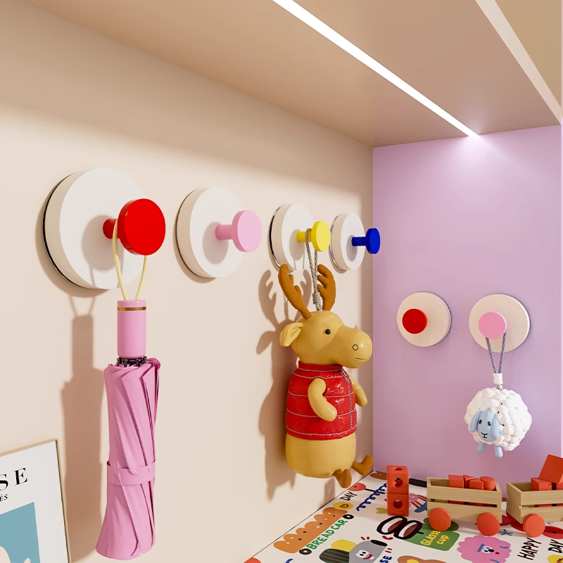 多巴胺吸盘挂钩浴室门后挂衣架卫生间挂毛巾厨房强力承重无痕粘贴 - 图1