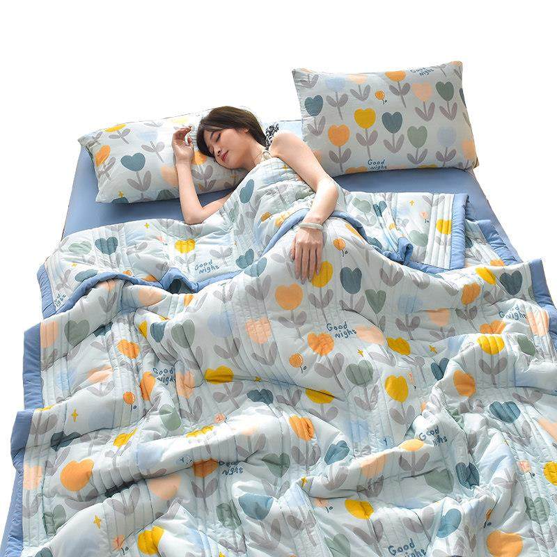 冰丝夏被凉感丝可机水洗薄款被子单双人夏天小清新风夏凉被空调被,淘宝优惠券,粉丝福利购,淘宝优惠卷