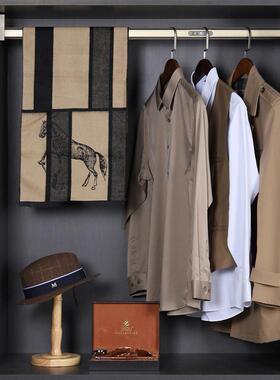 样板房衣服驼色衣柜软装组合套装搭配轻奢样板间衣帽间摆件装饰品