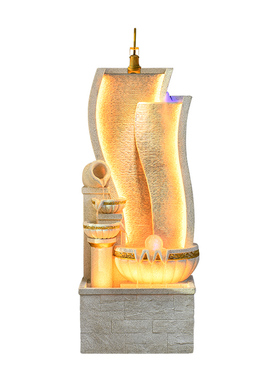 欧式流水喷泉招财摆件客s厅阳台玄关公司会所装饰大型落地室内景