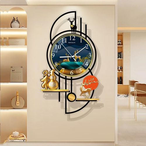 钟表挂钟客厅简约现代大气挂墙式钟表高级感家用静音时钟装饰挂表 - 图2