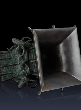 纯铜四羊方尊摆件办公室装饰品家居客厅摆件四羊方尊商务礼品摆件