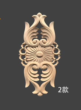 欧式木雕贴花背景墙竖向家具装饰