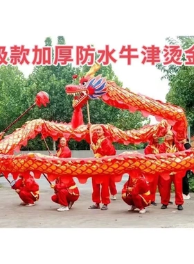 舞龙道具整套耍龙灯牛津烫金龙国标龙舞龙舞狮服装龙头防锈九节龙