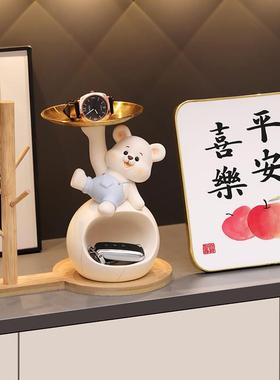 暴力熊钥匙收纳玄关摆件客厅入户鞋柜家居创意装饰品乔迁新居礼物