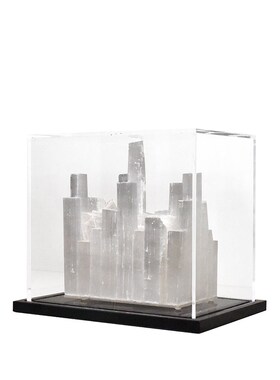 现代简约亚克力防尘罩摆件大理石底座家居装饰透明工艺展示盒摆设