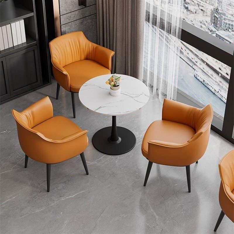 轻奢咖啡厅休息区会客椅子喝茶洽谈桌椅组合美容院接待圆桌餐椅子,淘宝优惠券,粉丝福利购,淘宝优惠卷