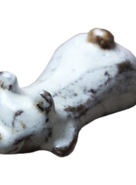 适野  日常卡通白色筷枕摆件手作陶器庭院民宿日式陶艺送礼陶瓷