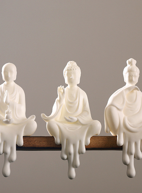 德化白瓷创意人物如来观音琴棋书画陶瓷工艺品客厅新中式玄关摆件