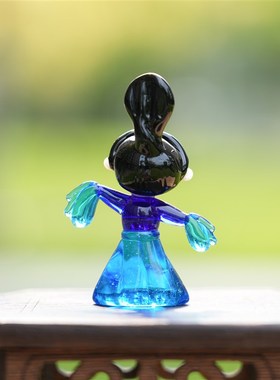 琉璃手作只此青绿仕女书桌面公仔摆件古风国潮车载装饰品文创礼物