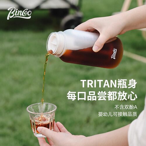 Bincoo咖啡冷萃杯密封冷萃壶大容量随行水杯tritan美式冷淬冷泡杯 - 图2