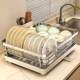 304 stainless steel bowl and plate drain rack kitchen storage rack sink bowl and chopstick drain basket countertop bowl and plate storage rack
