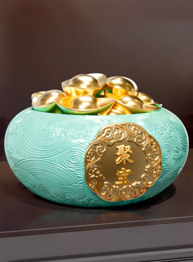 新中式高档聚宝盆招财摆件