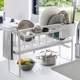 Kitchen sink storage rack Household countertop bowl and plate storage rack Multi-function double-layer bowl and chopstick drain rack with hanging rod