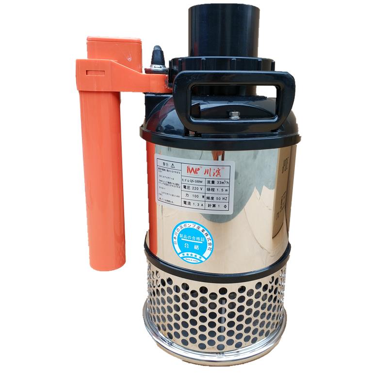 川滨水泵日本锦鲤鱼池大流量水族循环泵潜水泵QS50W300W800W自动 - 图3