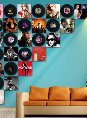 DIY仿真黑胶唱片送生日礼物涂鸦创意个性装饰摆饰墙面壁饰卧室客