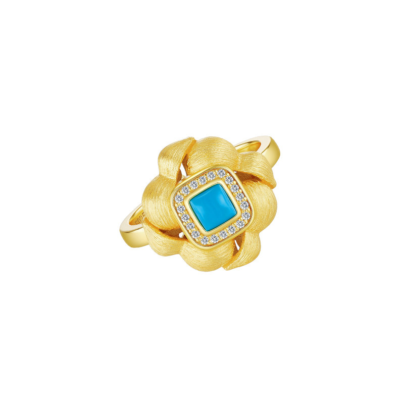 QUEENA.Z 2026 New Designer Series Women’s Turquoise Ring HK090421010
