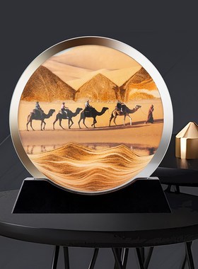 双面流沙画沙漏摆件大号客厅酒柜电视柜办公室创意解压装饰品礼物