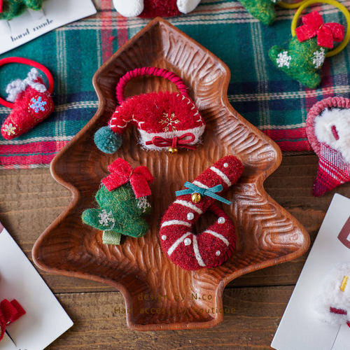 秋冬新款圣诞儿童发夹可爱圣诞树女童发圈圣诞糖果女孩发绳头饰 - 图3