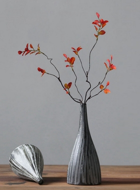 新中式创意陶瓷花瓶摆件客厅电视柜书房茶室禅意插花器装饰品摆设