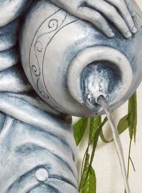 欧式大型落地人物田园庭院花园水池循环流水装饰品摆设办公室客厅