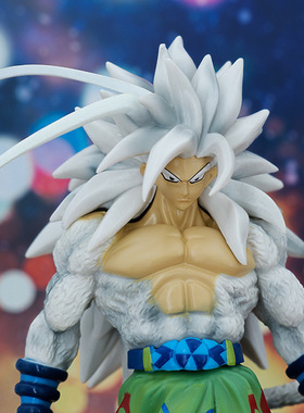 优质版七龙珠动漫周边赛亚人 超五白发悟空 新形态 模型盒装模型