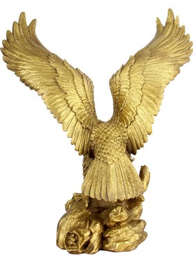 纯铜老鹰摆件 小号黄铜老鹰家居摆设 大展宏图办公桌摆设礼品