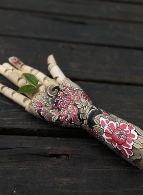 日式浪花手绘定制仙鹤木头手摆件装饰个性礼物摆拍道具首饰架