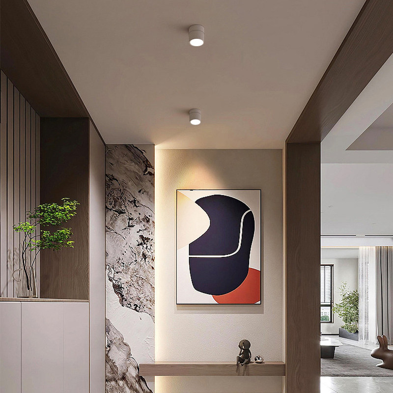 明装射灯可调角度单个家用免开孔吸顶式可折叠聚光LED天花灯筒灯,淘宝优惠券,粉丝福利购,淘宝优惠卷