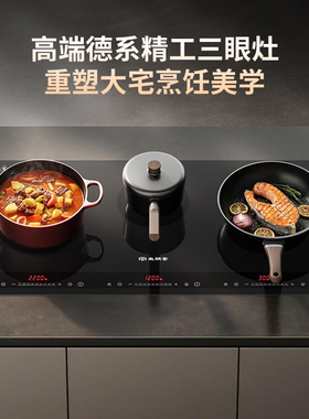 尚朋堂嵌入三眼电磁电陶炉5200W