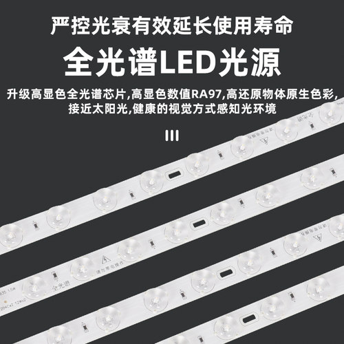 led灯条长条吸顶灯替换改造灯芯盘三色变光客厅灯带超亮灯珠贴片 - 图1