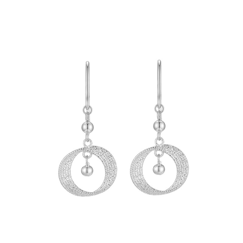 中国黄金星光之环耳环幸运银河银耳环足银999耳钩送女友生日礼物,淘宝优惠券,粉丝福利购,淘宝优惠卷