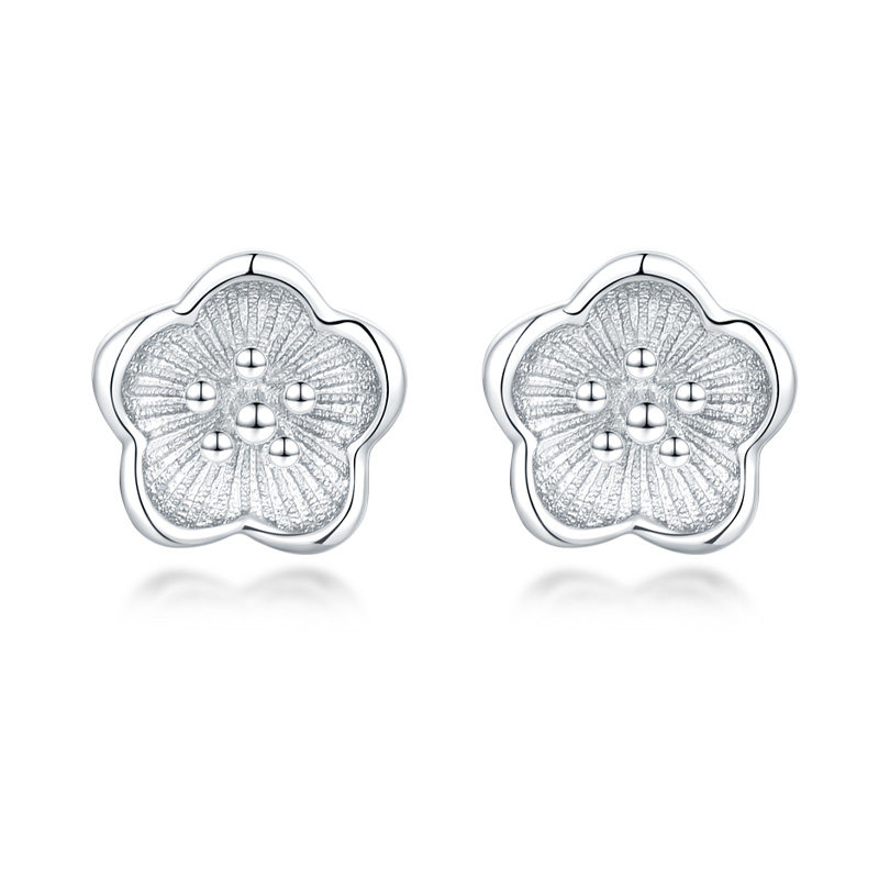 中国黄金桃花耳钉银耳钉S925银耳钉花朵耳钉纯银耳钉送女友礼物,淘宝优惠券,粉丝福利购,淘宝优惠卷