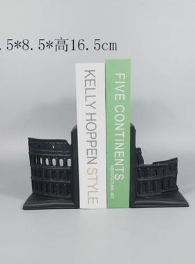 现代家居装饰摆件样板间软装饰品桌面书档书房工艺品建筑系列书靠