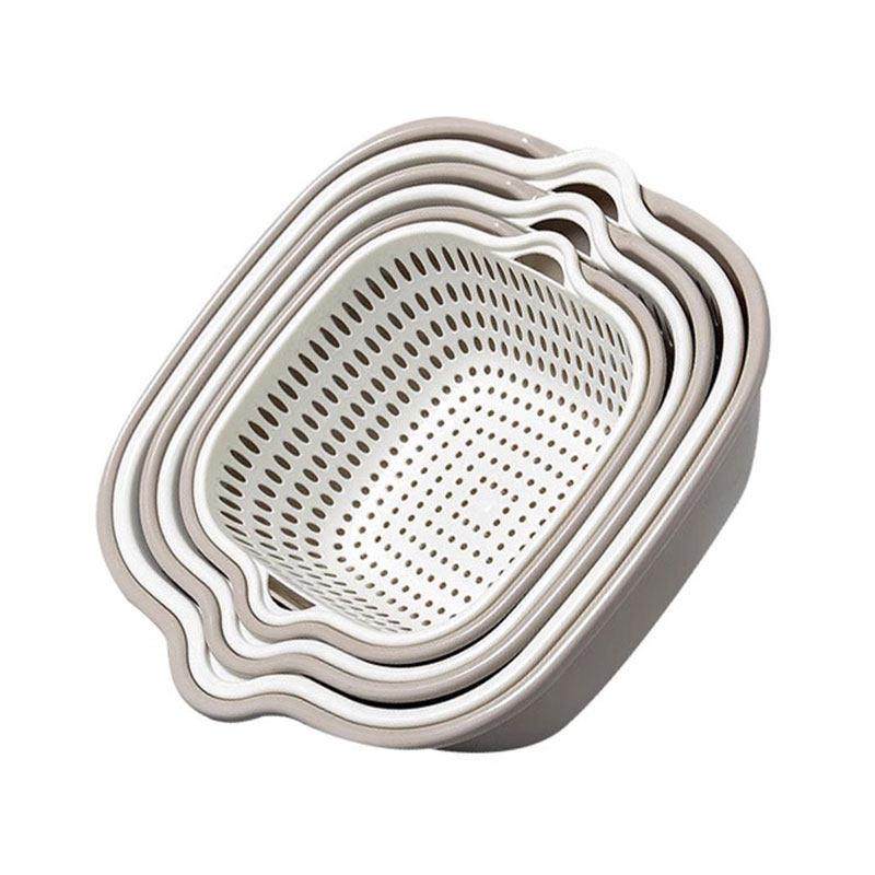 韩国进口双层洗菜盆沥水篮六件套厨房洗水果盘客厅淘菜洗菜盆菜篮,淘宝优惠券,粉丝福利购,淘宝优惠卷