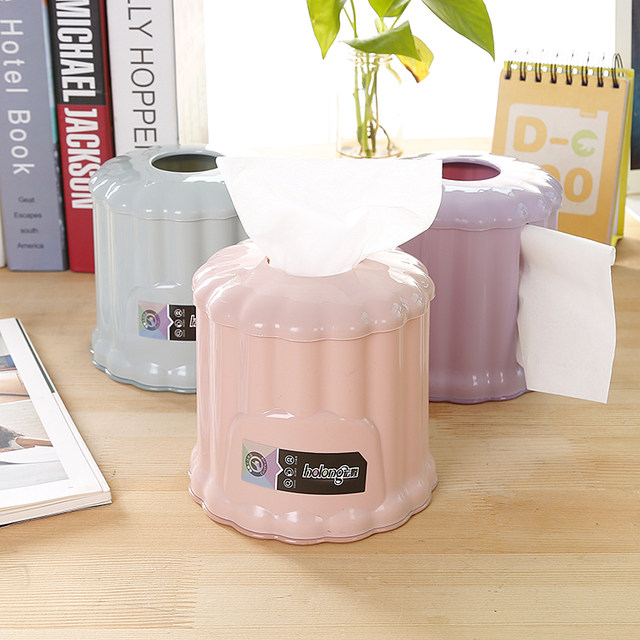 Desktop creative roll paper tube tube tissue box draw box