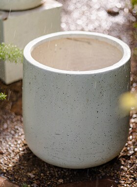 镁泥花盆大号落地水泥花器客厅家用摆件龟背竹橡皮树绿植盆栽盆子