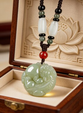 陶瓷项坠/吊坠【如意貔貅】富贵抱福吊坠项链高级雕刻礼物正品