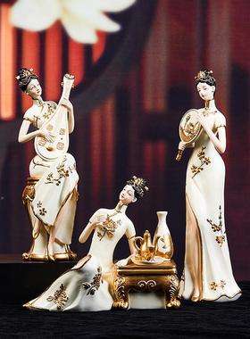 轻奢高档人仕女摆件古代物新001中式国风艺术厅装饰品复客古玄关