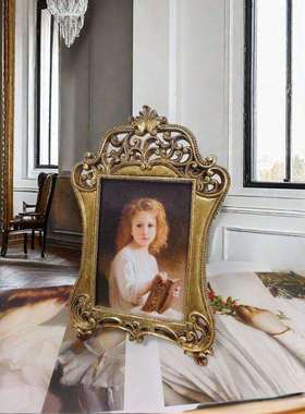 ?新款脂复古摆镂空雕花F$p$%pd$相框画框油画布花树心名宿客厅挂