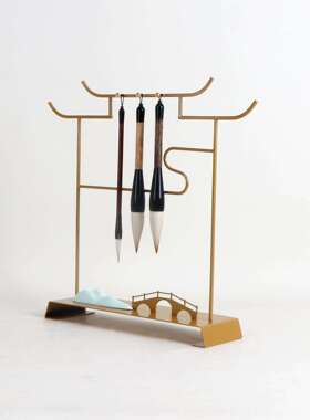 新式摆件中MC-TY-62禅意高端客厅酒柜玄关毛架样板间创意笔居软装